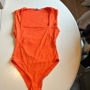 Zara Orange Bodysuit One Piece